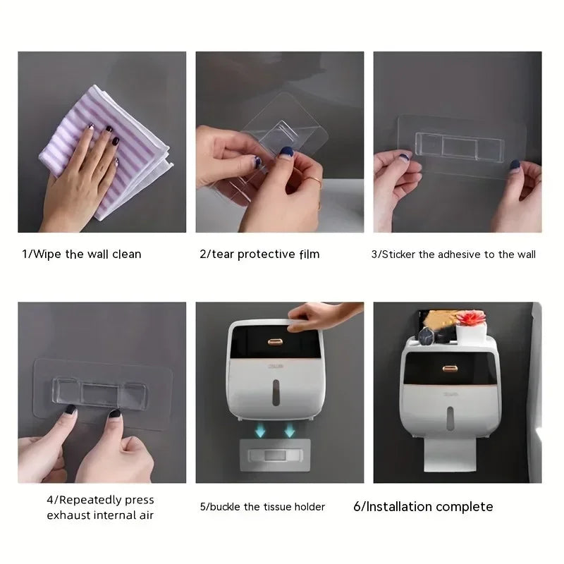 Siopsrl| Wall-Mounted Double Layer Tissue Organizer Box