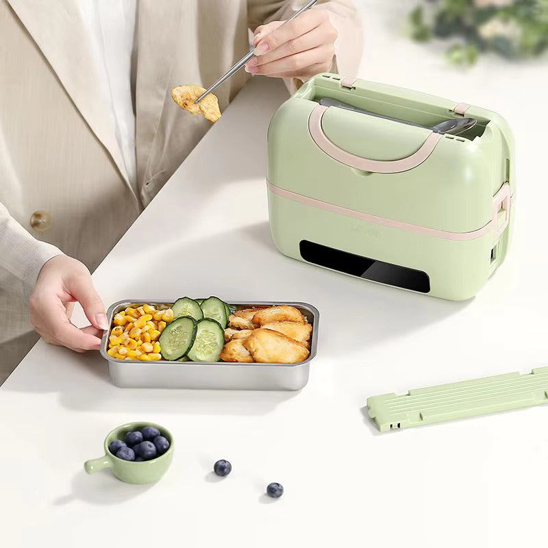 Portable Electric Lunch Box with Double-Layer