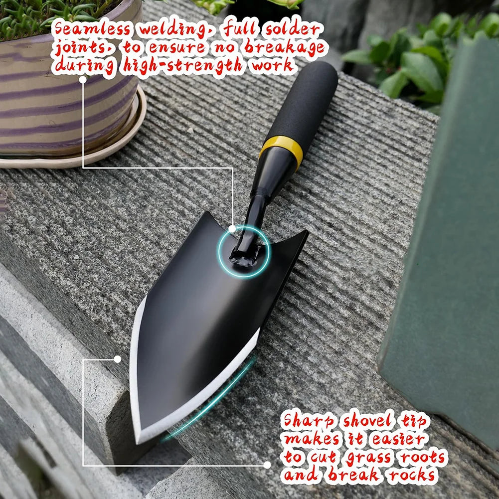 Siopsrl| TerraGrip Garden Spade | Extra Robust & Ergonomic | Seamlessly Welded | For Hard Soils & Roots