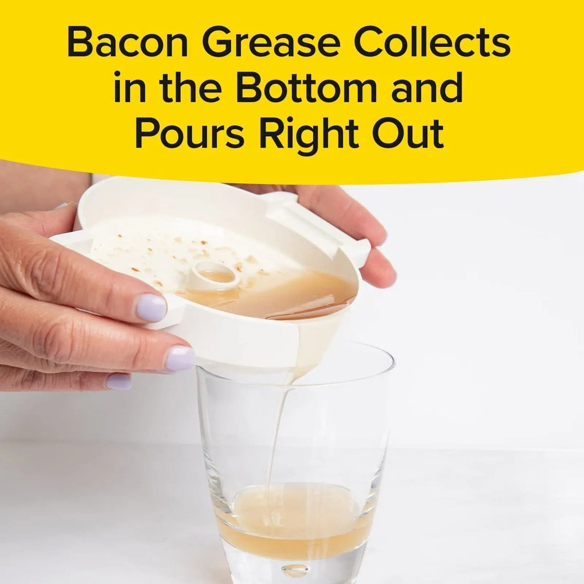 Siopsrl| Microwave Bacon Cooker | Grease-Draining Rack & Splatter Dome | BPA-Free Dishwasher Safe