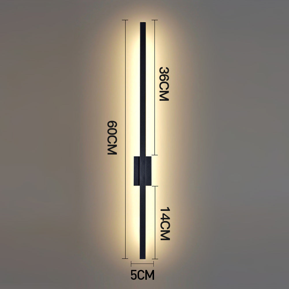 Siopsrl| Industrial Minimalist Long LED Iron Wall Lights for Contemporary Living Room Décor and Stylish Illumination