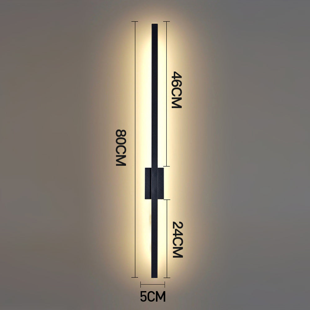 Siopsrl| Industrial Minimalist Long LED Iron Wall Lights for Contemporary Living Room Décor and Stylish Illumination