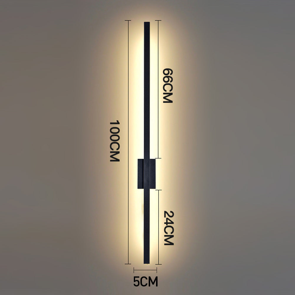 Siopsrl| Industrial Minimalist Long LED Iron Wall Lights for Contemporary Living Room Décor and Stylish Illumination