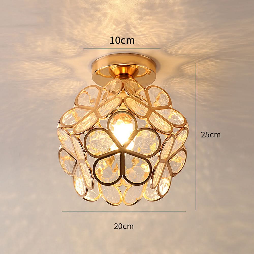Siopsrl| Flowers Style Glass Hallway Ceiling Light