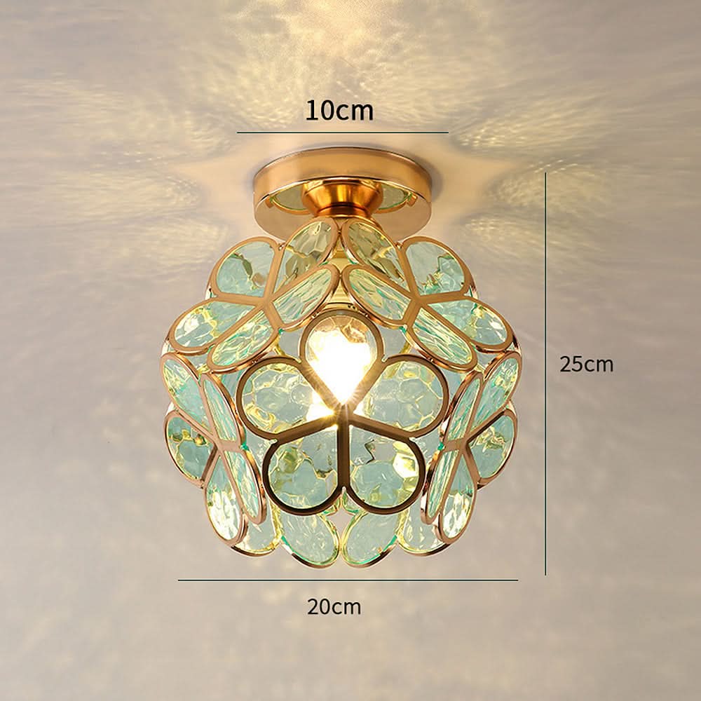 Siopsrl| Flowers Style Glass Hallway Ceiling Light