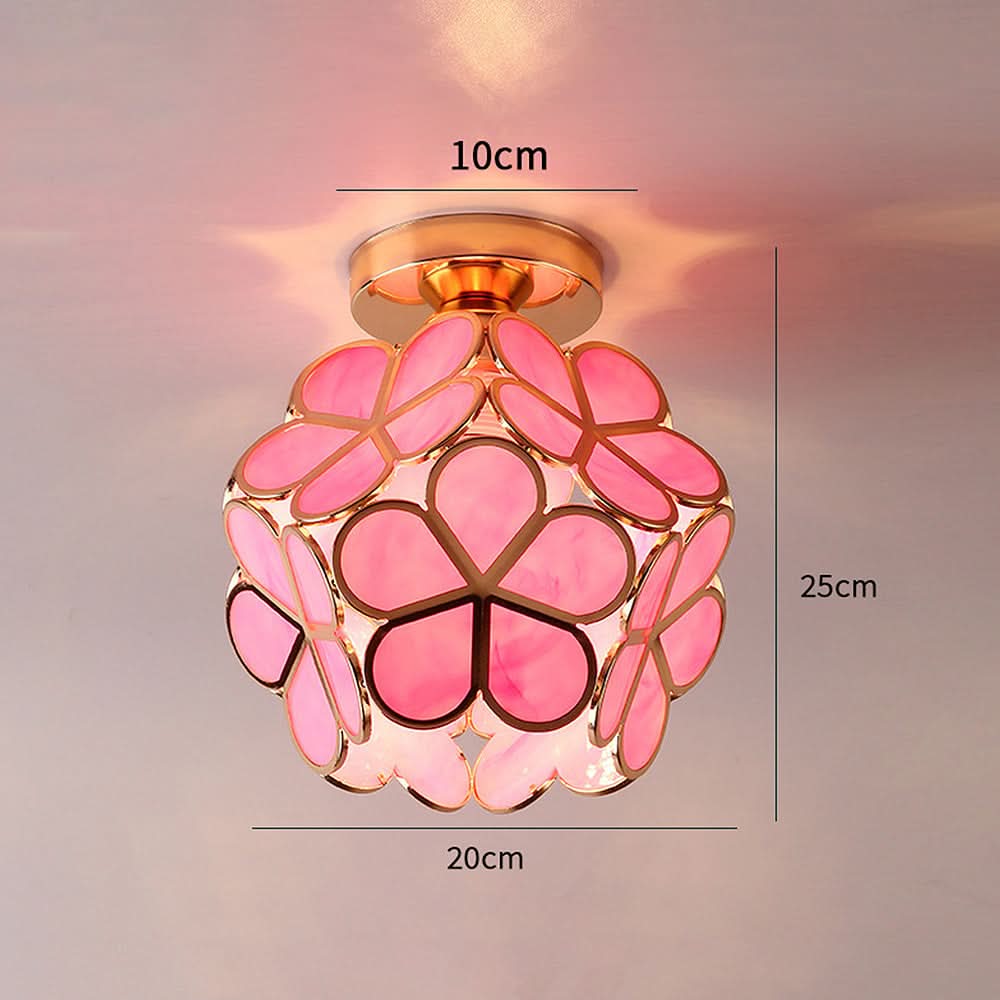 Siopsrl| Flowers Style Glass Hallway Ceiling Light
