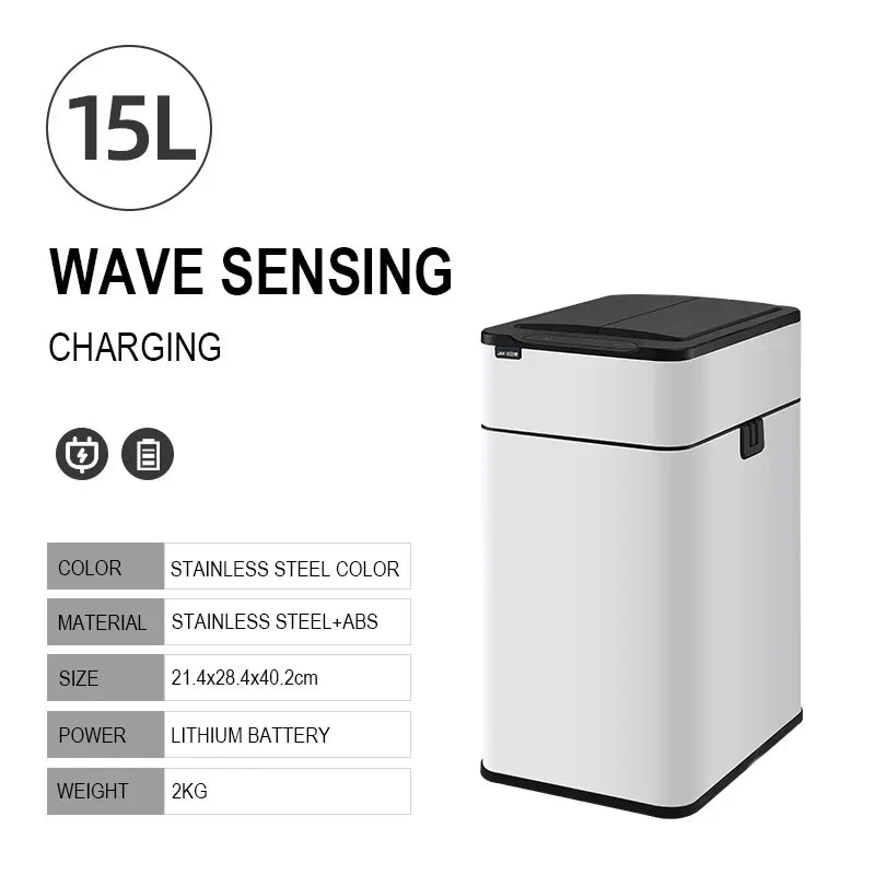 Siopsrl| Smart Stainless Steel Automatic Sensor Trash Bin