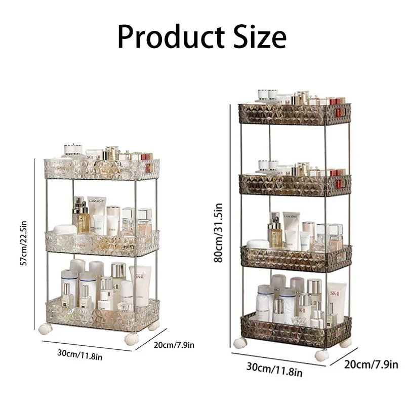 Siopsrl| Home Bathroom Storage Organizer Rolling Rack