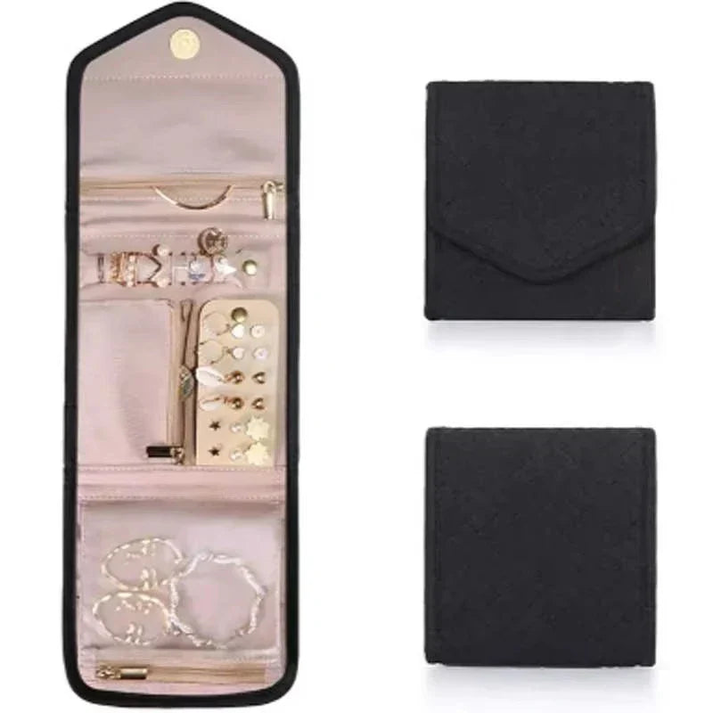 Siopsrl| Jewelry bag Velmora Roll | Foldable & Space-saving | For Travel & Home | Velvet look in 3 colors