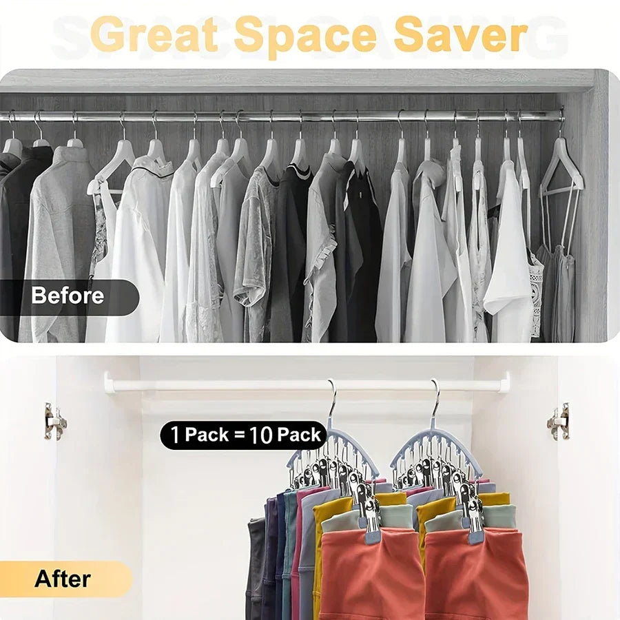 Siopsrl| FlexiClip Leggings Organizer | 10 Clips for maximum storage space | Space-saving & Durable