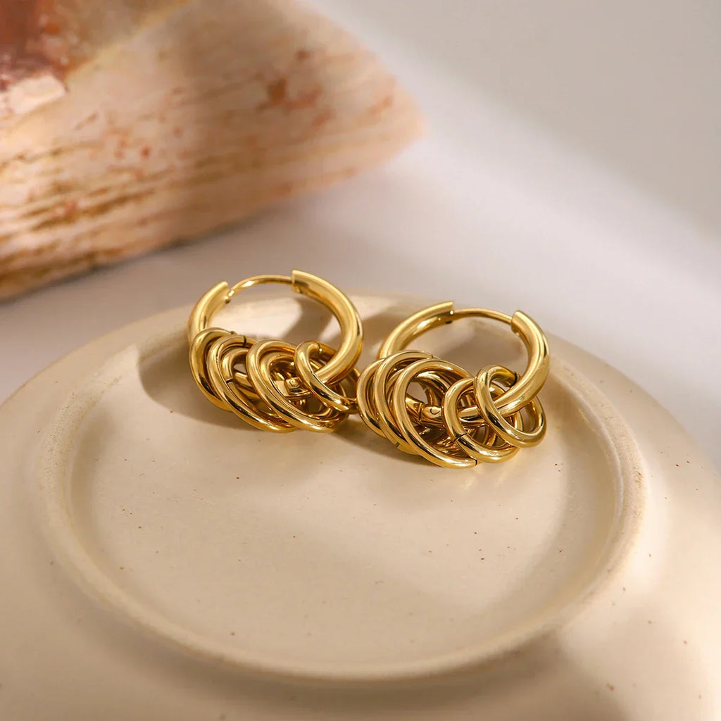 Siopsrl| Dainty Huggie Hoop Spiral Earrings