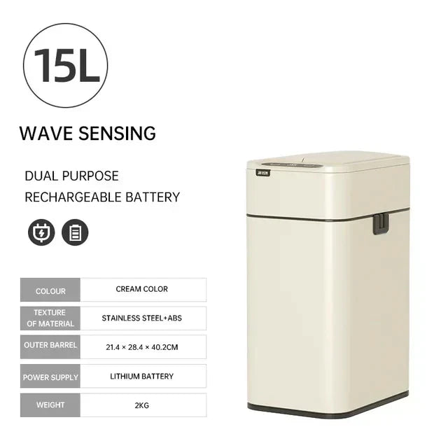 Siopsrl| Smart Stainless Steel Automatic Sensor Trash Bin
