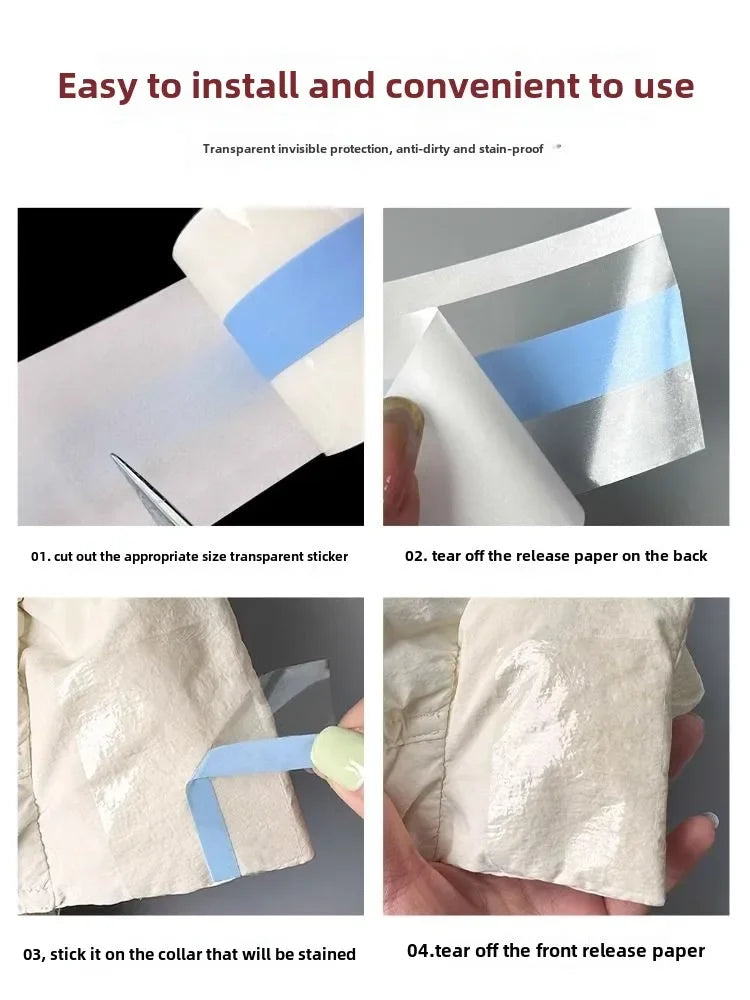Siopsrl| Transparent Shirt Collar Anti-Stain Stickers