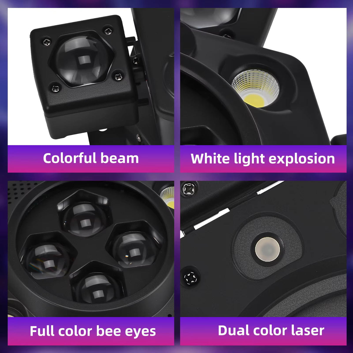 Moving Head Disco Lighting 6 Arms RGBW LED Strobe Lighs