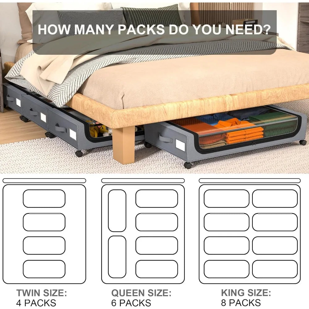 Underbed Storage StackaSiopsrle Wheeled Box Organizer | Siopsrl