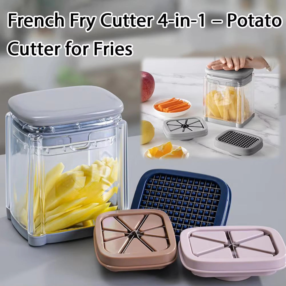French Fry Cutter 4-in-1