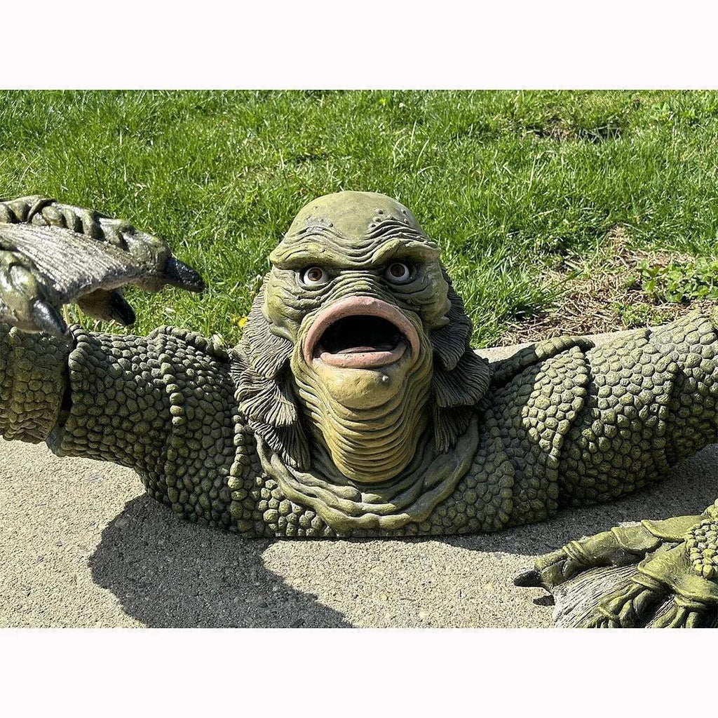 Siopsrl| Kreatur The Black Lagoon Grab sculptures Figure Garden building Outdoor ornaments Monster Statue Man Halloween Decoration