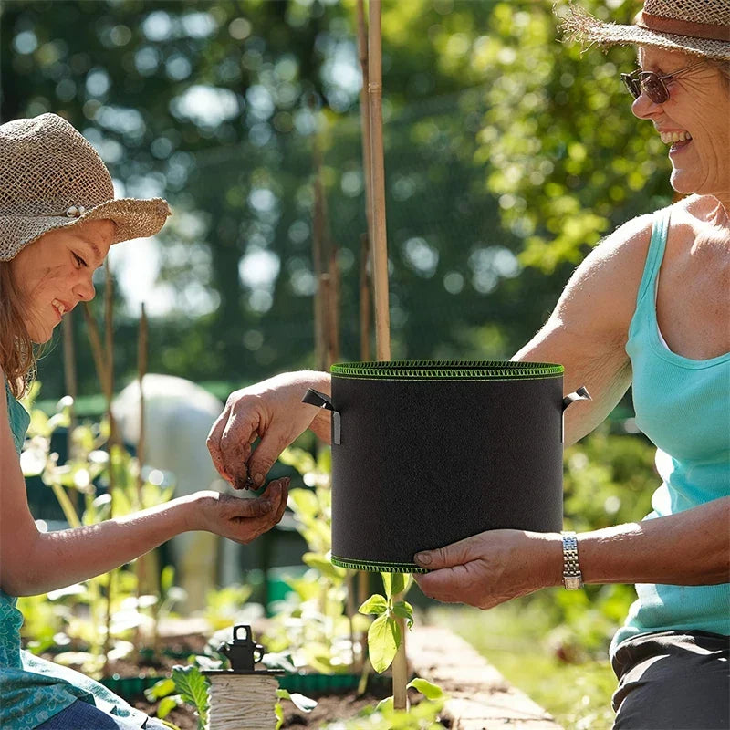 Siopsrl| Planting bag made of nonwoven fabric – Robust garden container with handles for plants