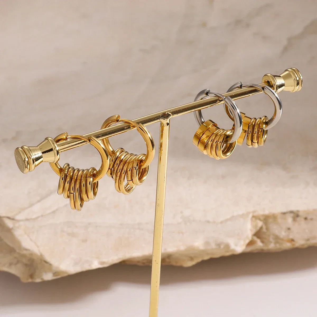 Siopsrl| Dainty Huggie Hoop Spiral Earrings
