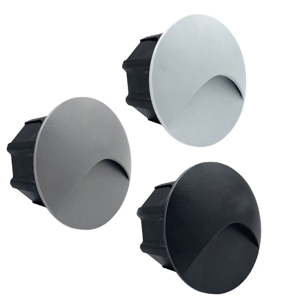 Siopsrl| Modern waterproof IP65 LED recessed wall lamp for outdoor lighting - 3W embedded step & staircase balcony portal light