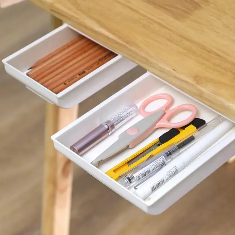 Siopsrl| Self-Adhesive Desk Hidden Storage Box