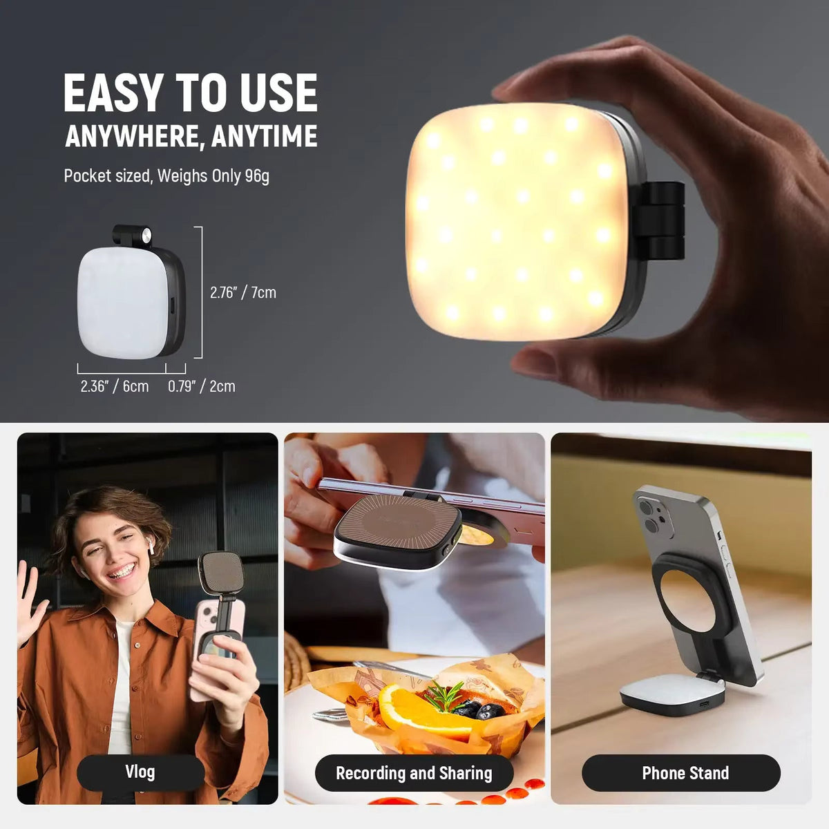 Magnetic Selfie Light Compatible with MagSafe iPhone