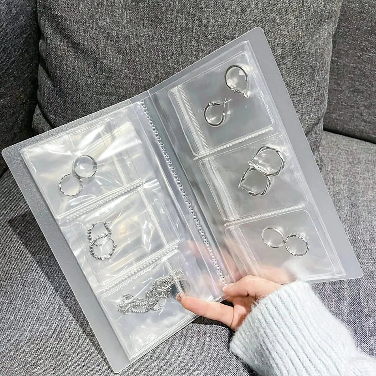 Siopsrl| Jewelry Storage Book – Transparent Travel Case with PRedection System