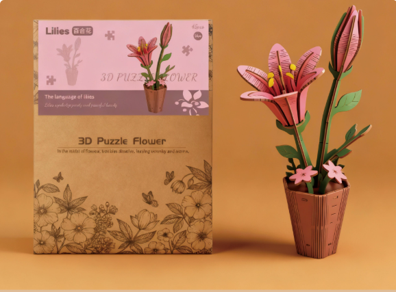 3D Wooden Flower Puzzle