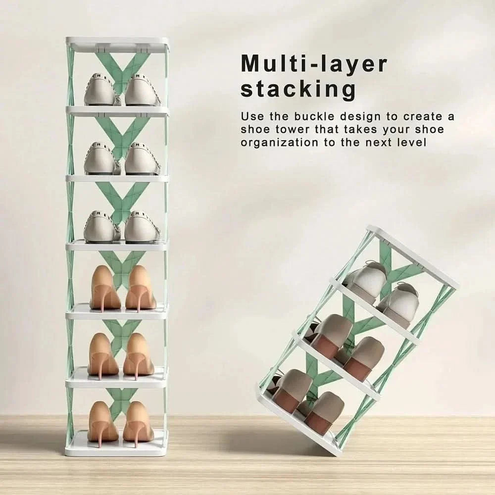 Siopsrl| Multi-layer shoe organizer for space-saving storage