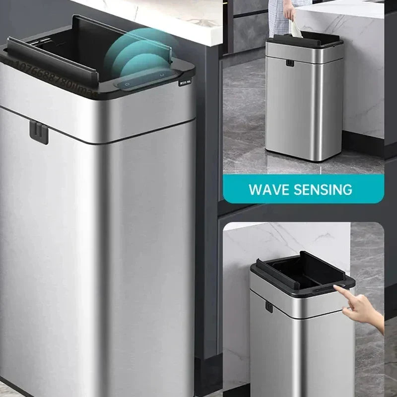 Siopsrl| Smart Stainless Steel Automatic Sensor Trash Bin