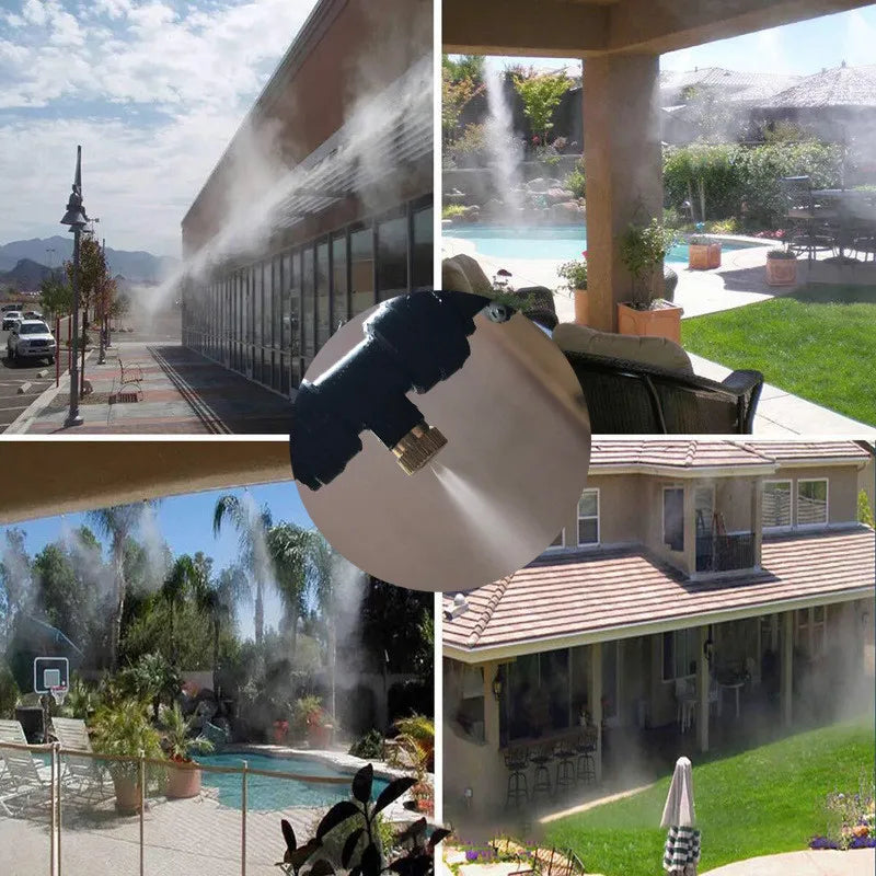 Siopsrl| Spray irrigation system – Water hose with spray nozzles for refreshing cooling in the garden