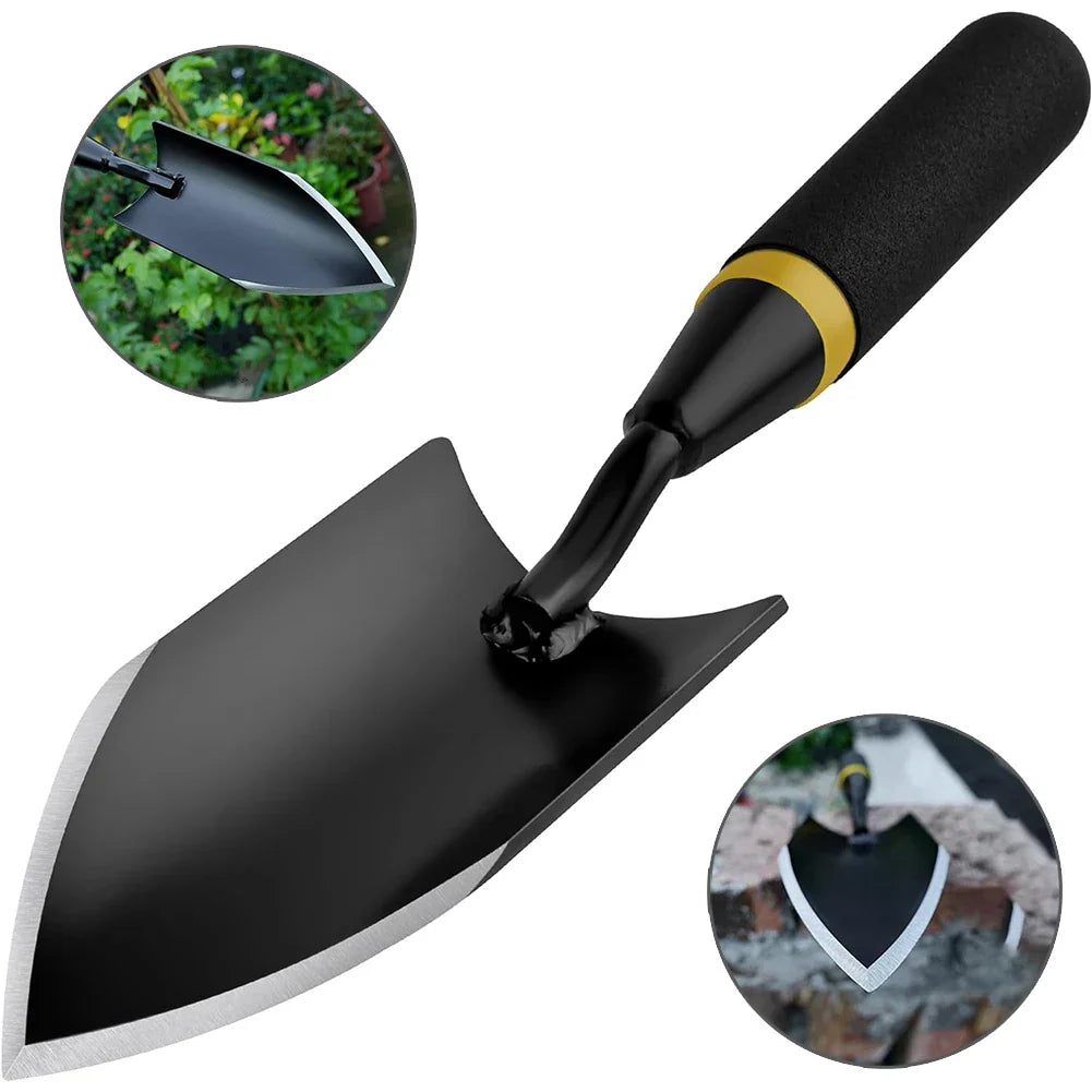 Siopsrl| TerraGrip Garden Spade | Extra Robust & Ergonomic | Seamlessly Welded | For Hard Soils & Roots
