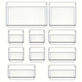 Siopsrl| Clearyx Organizer Set | 18-piece Transparent | Modular & Stackable | For Bathroom, Kitchen & Office