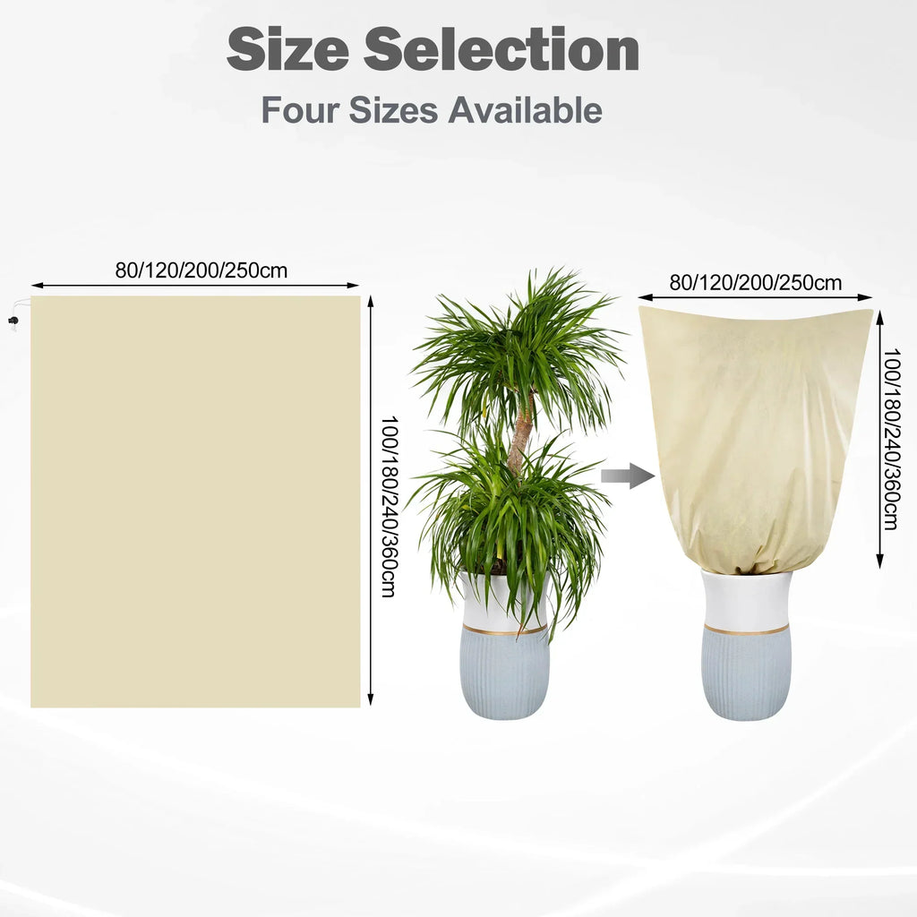 Siopsrl| Winter protection cover for plants - Frost protection with zipper and drawstring, breathable for palms and potted plants in the garden