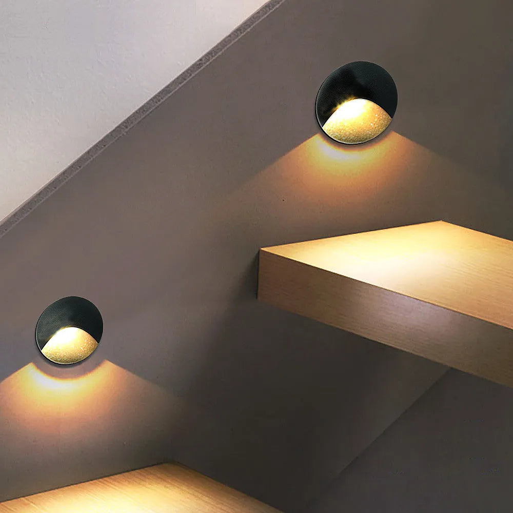 Siopsrl| Modern waterproof IP65 LED recessed wall lamp for outdoor lighting - 3W embedded step & staircase balcony portal light