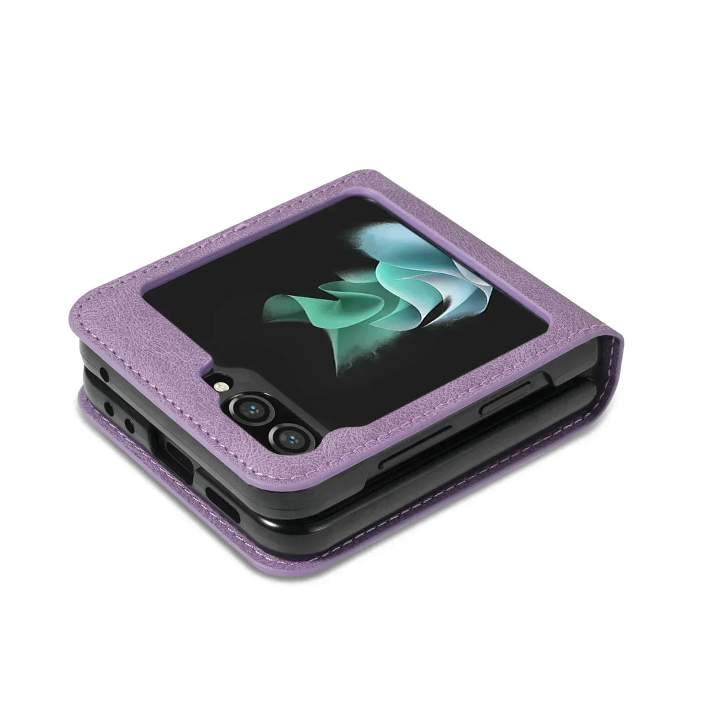 siopsrl | Leather Wallet Case for Samsung Galaxy Z Flip Series