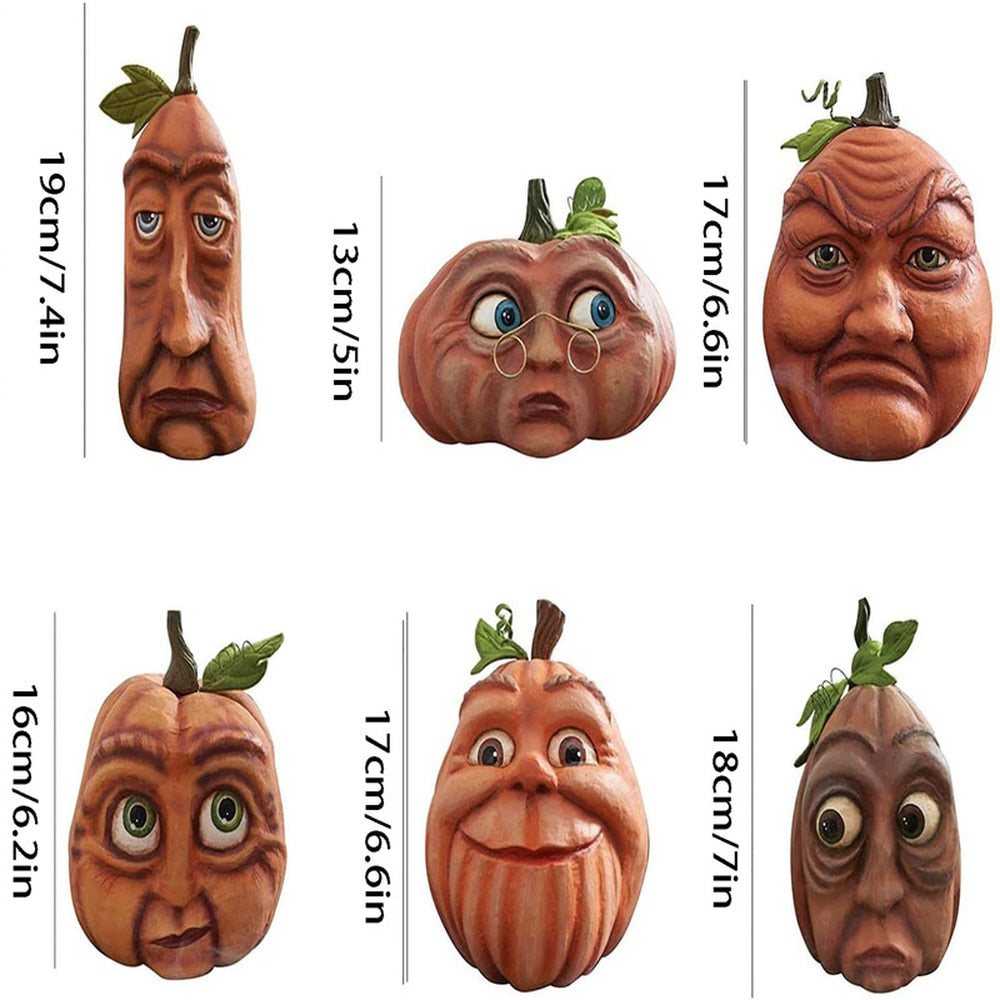 Siopsrl| Expressive Pumpkin Faces Halloween Decoration