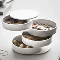 Siopsrl| Velvira Jewelry Box Rotatable | 5 Levels with Lid | Dustproof & Compact | For Jewelry, Hair Accessories & Makeup