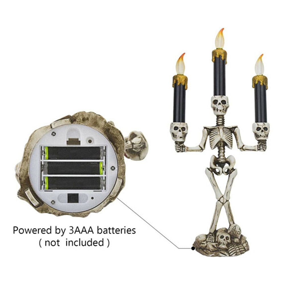 Siopsrl| Scary Skeleton Halloween Candle Lights