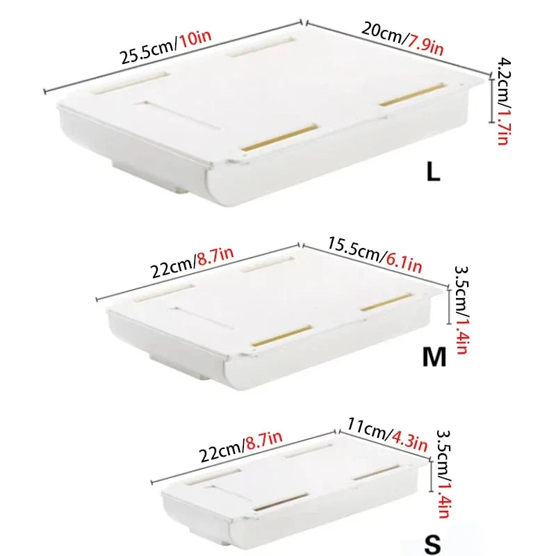 Siopsrl| Self-Adhesive Desk Hidden Storage Box