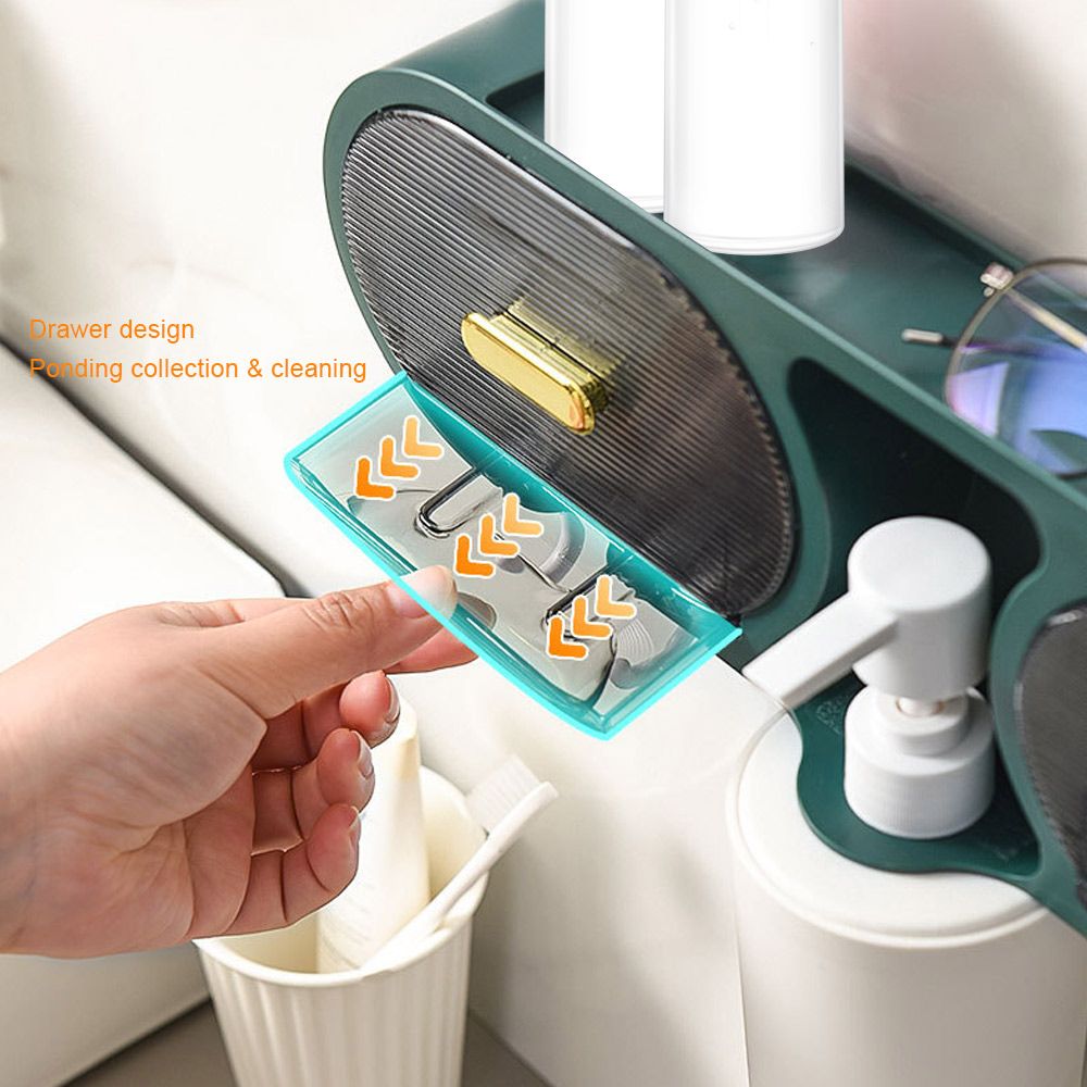 Siopsrl| Wall-Mounted Waterproof Bathroom Storage Rack