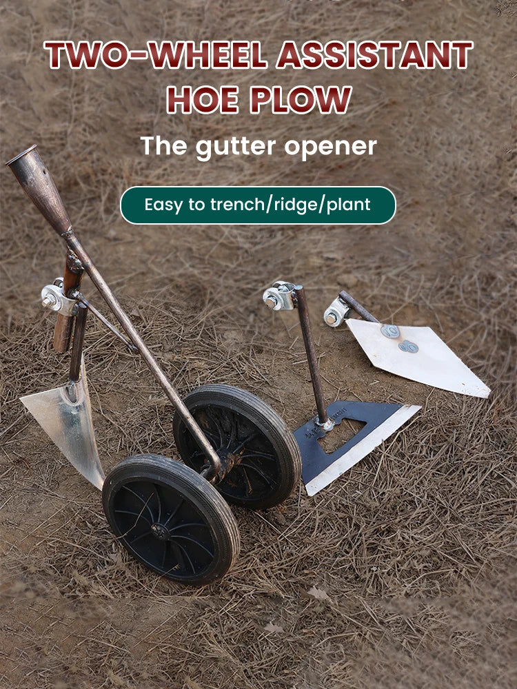 Siopsrl| GravoHack Duo Hand Hoe | Forged Manganese Steel | For Weeding & Loosening | Suitable for Wooden Handles