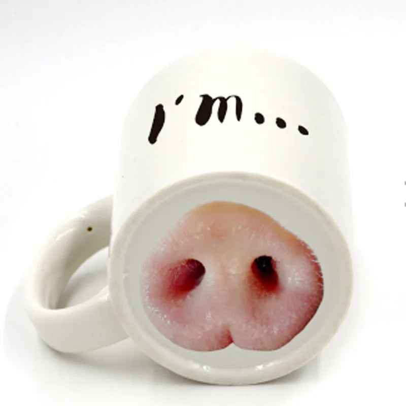 Hidden Nose Ceramic Mug