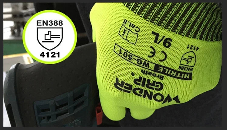 Siopsrl| Work Gloves with Wonder Grip – Non-Slip Gloves for Gardening and Craftsmanship