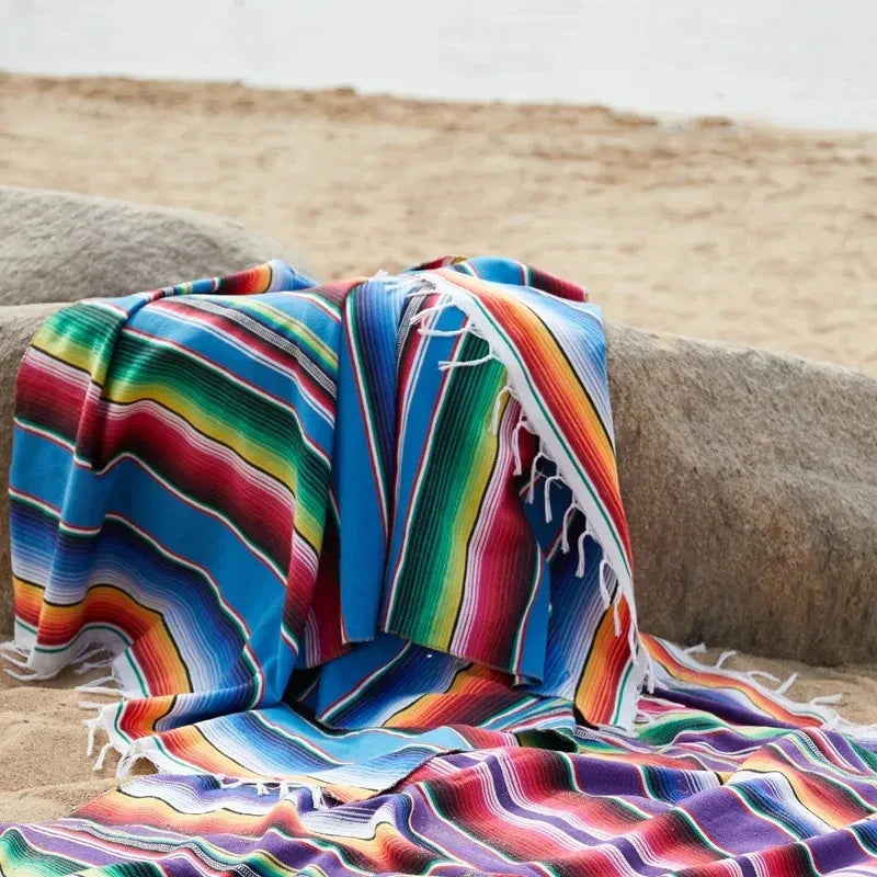 Siopsrl| Colorful Mexican Serape Blanket