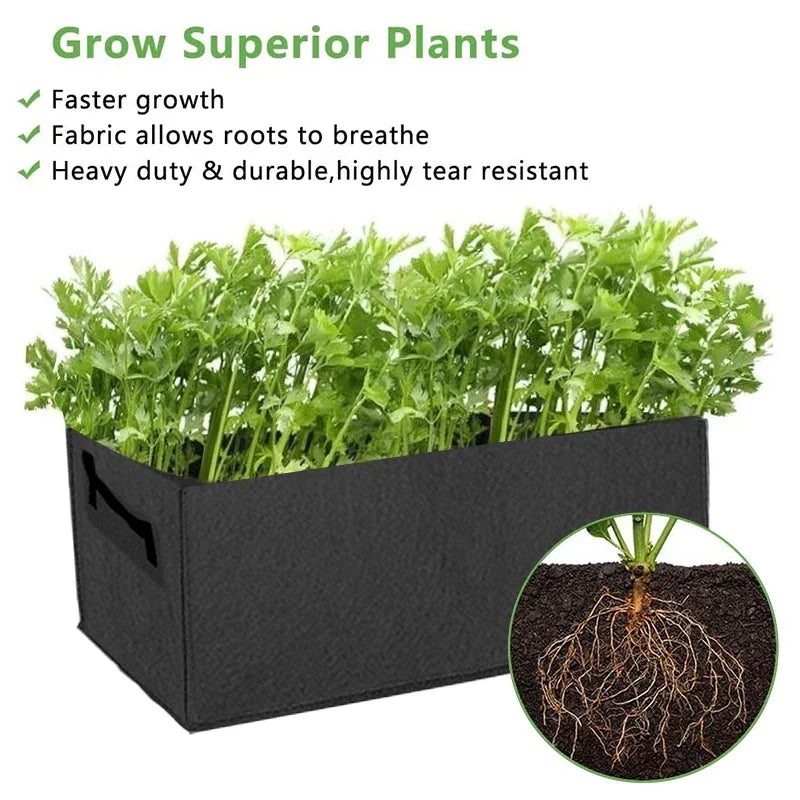 Siopsrl| Foldable storage box made of felt for plants with handles