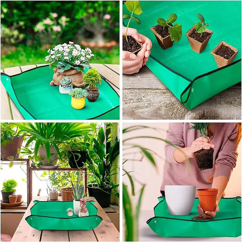 Siopsrl| Gardening Soil Tray Reusable Portable Mat