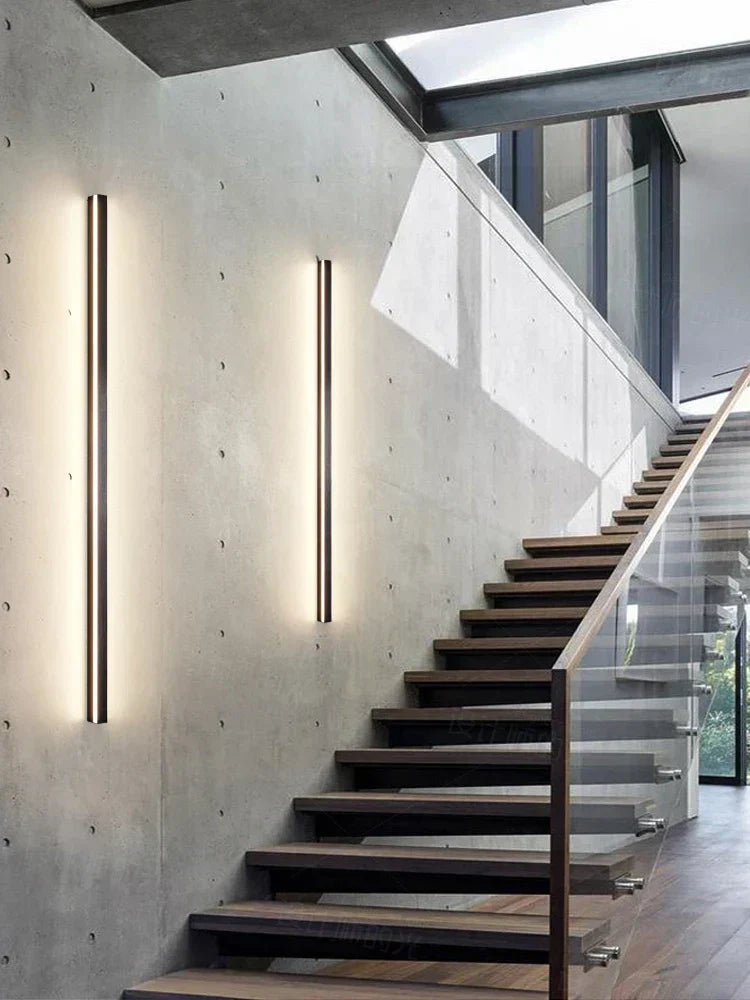 Siopsrl| NeroEdge SleekLine Waterproof LED Wall Light – Modern Outdoor Lamp in Black