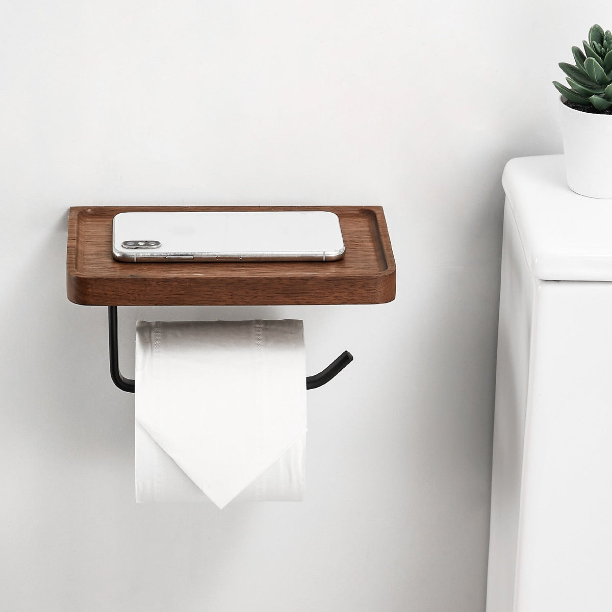 WoodEase Holder – Stylish Wooden Toilet Roll Holder Siopsrl