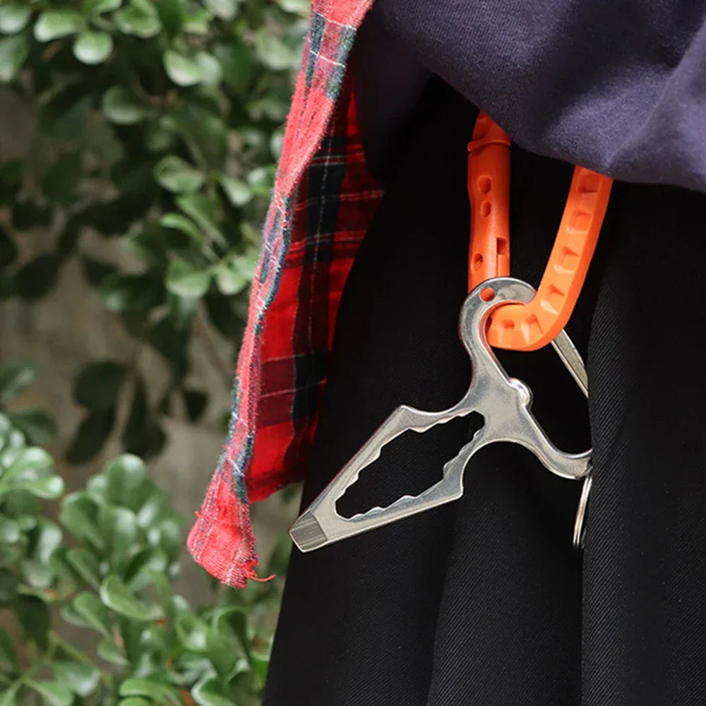 Siopsrl| Stainless Steel Survival Multi-Tool Bottle Opener Camping Wrench